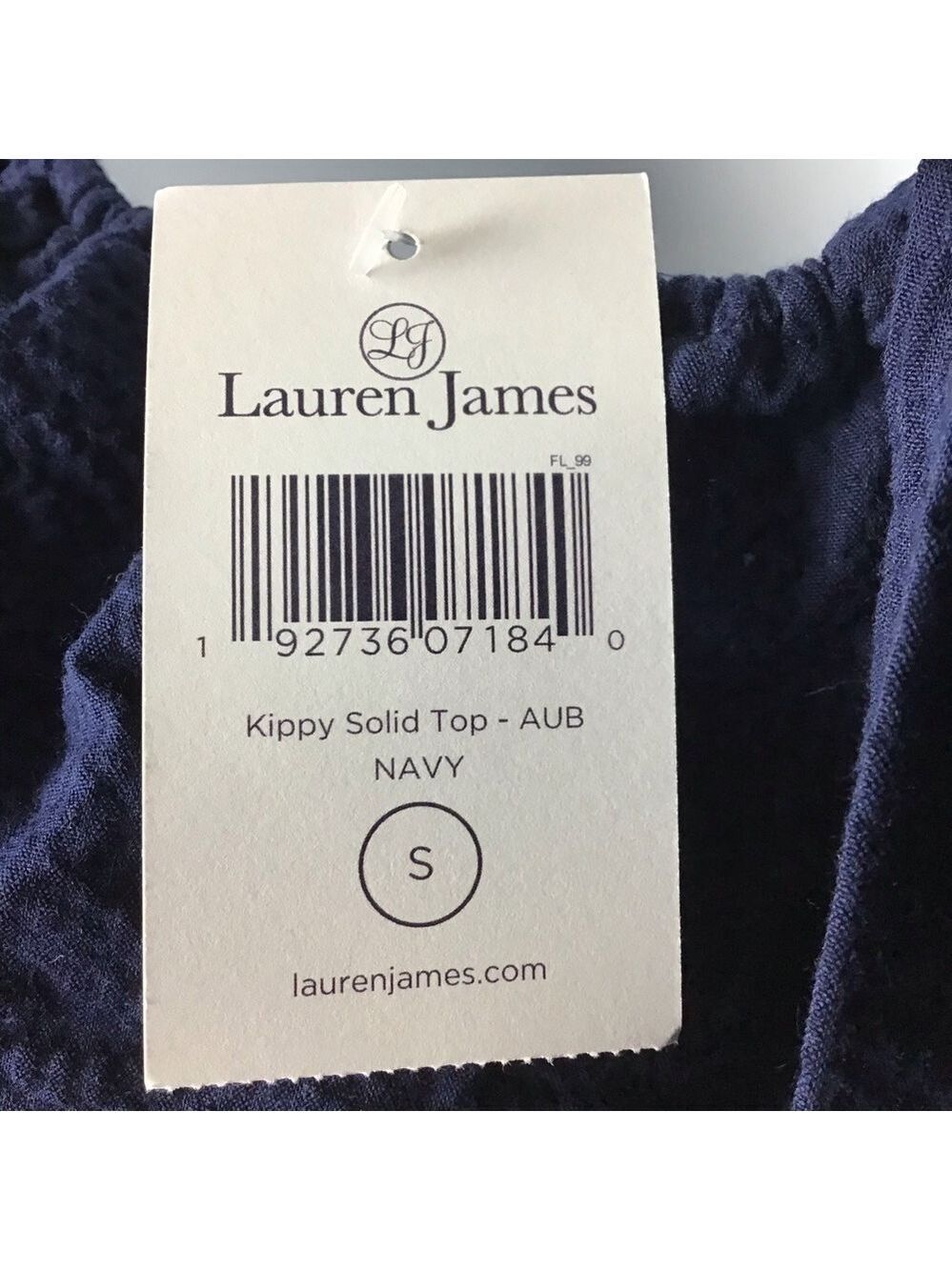 LAUREN James Auburn Navy Kippy Solid Top - Picture 6 of 8